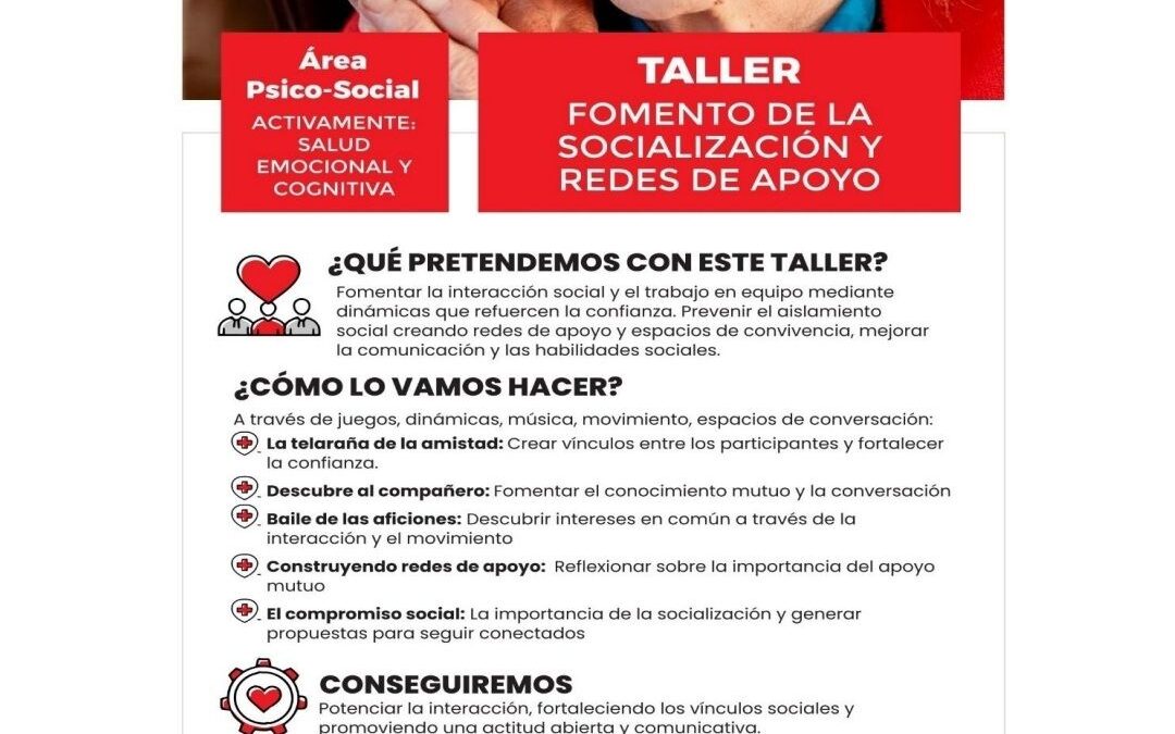 Fomento de la socialización y redes de apoyo