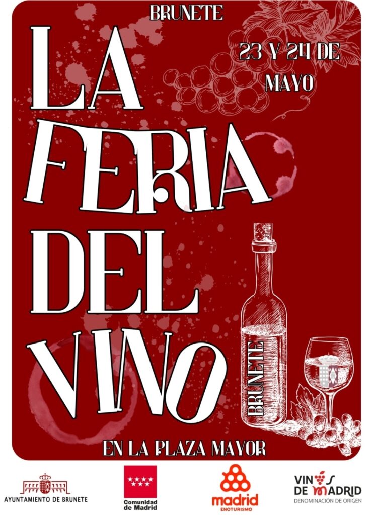 Cartel con vino y copa