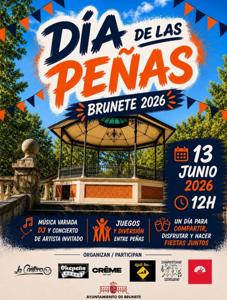 Cartel de peñas en el templete
