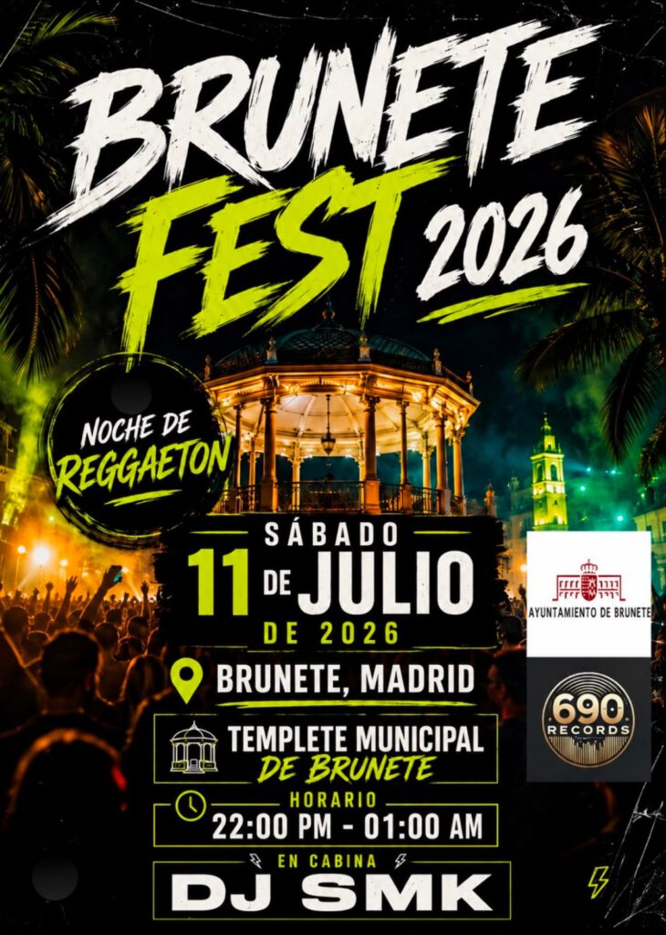 Cartel del festival con el templete