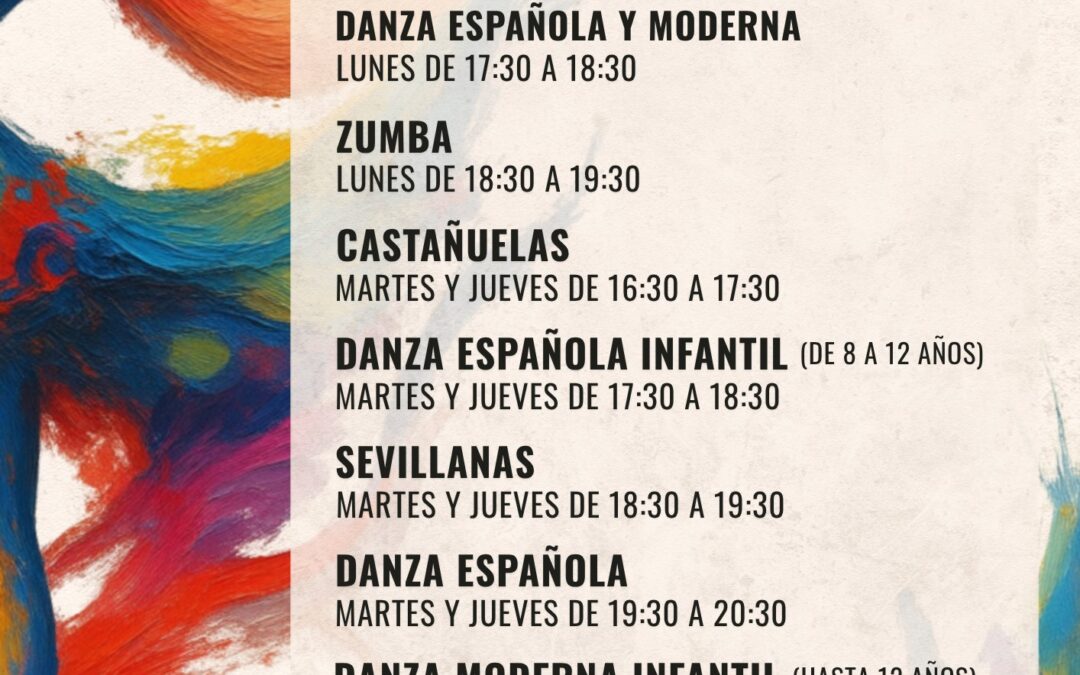 Escuela Municipal de Danza. Curso 2026-2027